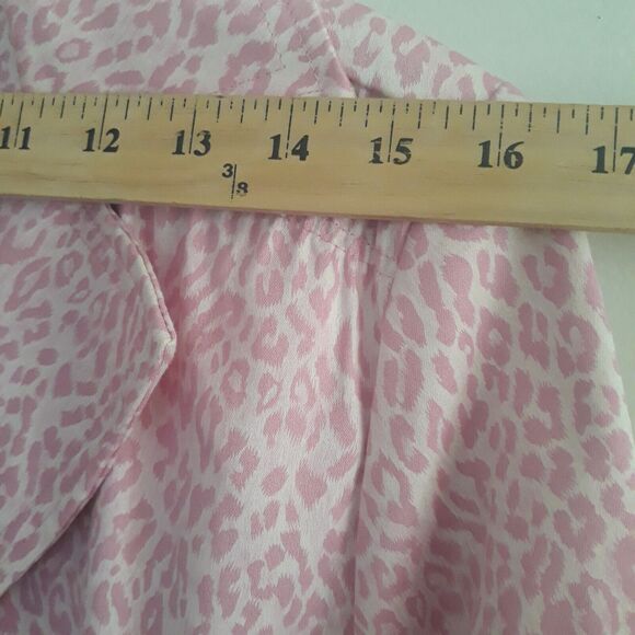 Joan Rivers Blazer Jacket Women Medium Pink Leopard Elastic Waist - Picture 7 of 12